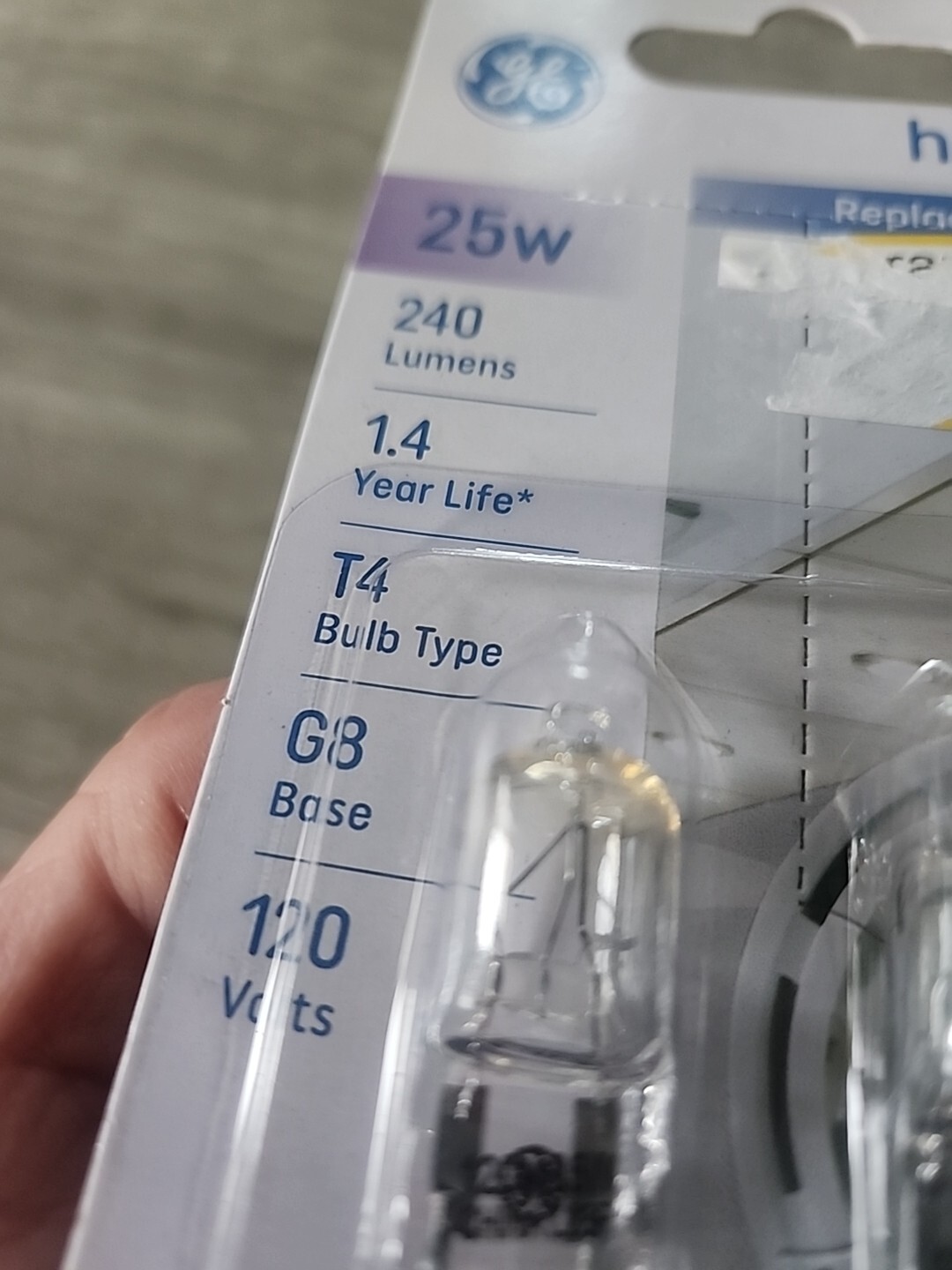 GE 25-Watt T4 Quartz Halogen Light Bulbs 2-Pk 240 Lumens 84886