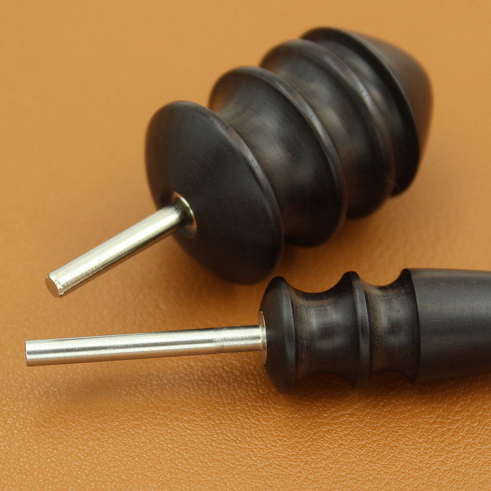 2PCS Pointed Tip Leather Burnisher Electric Polished Head Edge Slicker Tools NEW