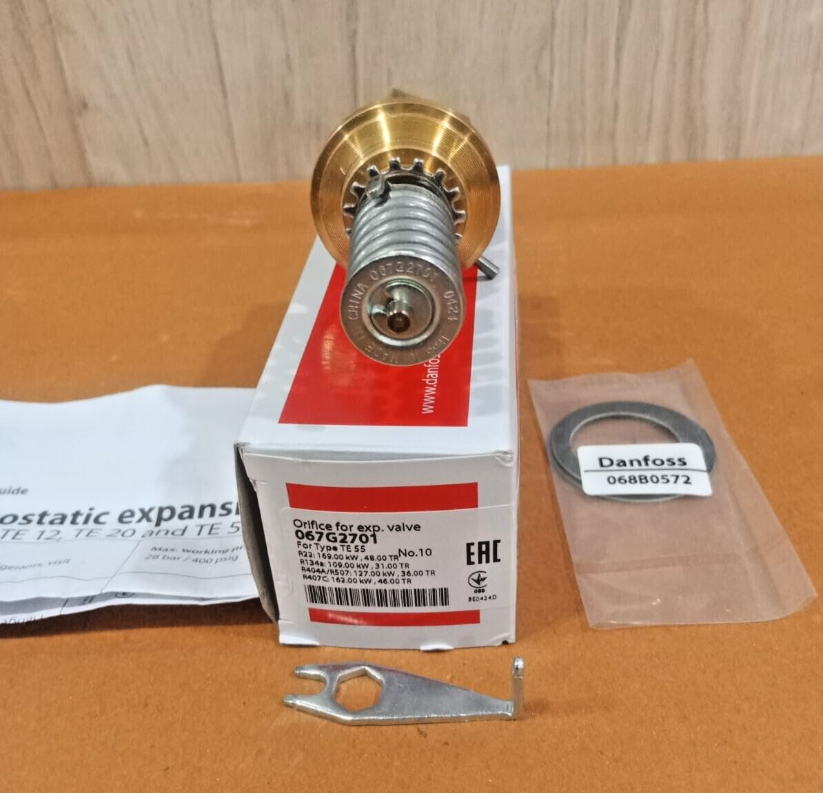 1PC- Danfoss 067G2701 Orifice for expansion valve, ORF,R407C/ TE 55- Brand New