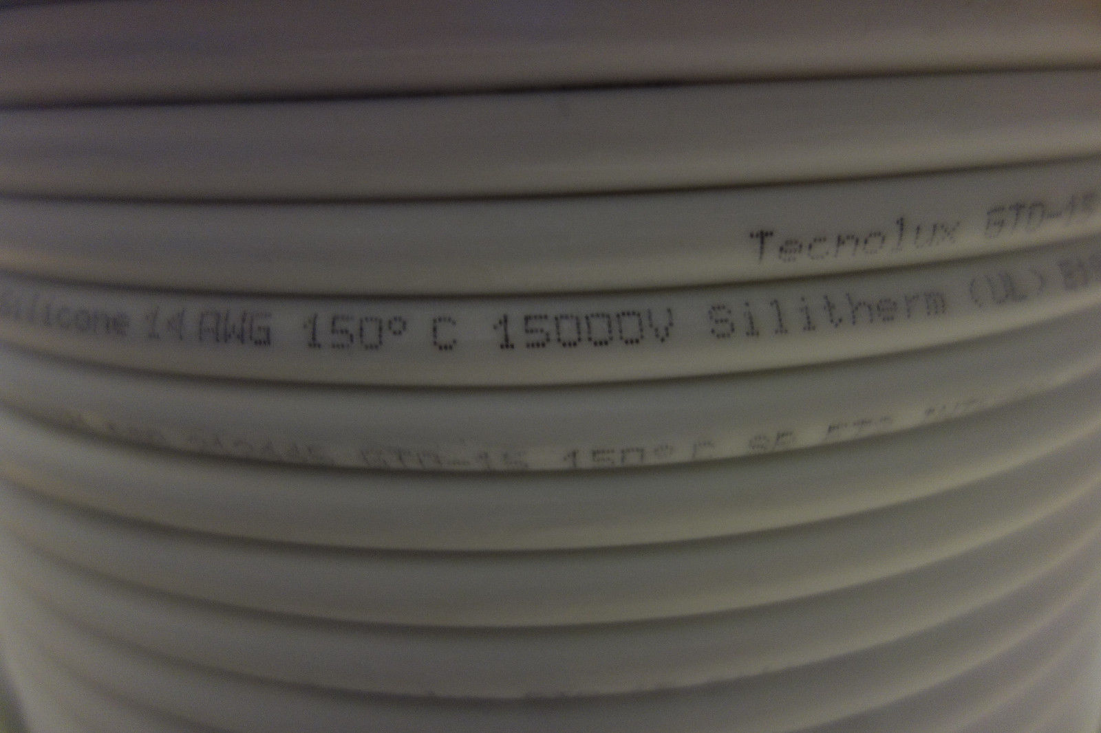 NEON GTO WIRE, WHITE High Voltage SILICONE Cable for Neon Transformer 25′ OF GTO