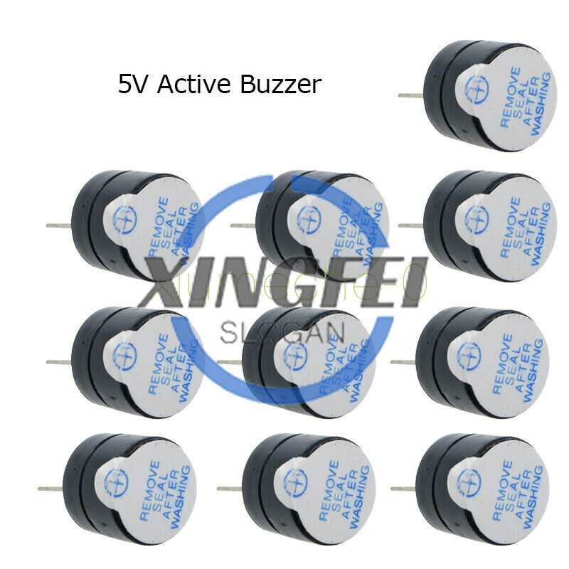 5PCS 5V Active Buzzer Magnetic Long Continous Beep Tone Alarm Ringer 12MM