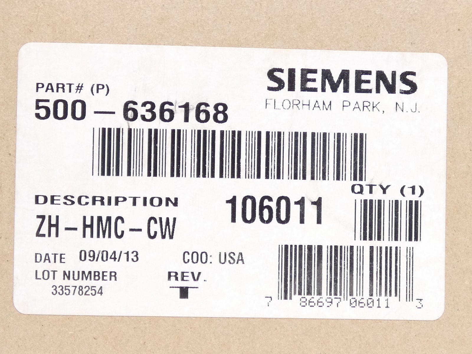Siemens 500-636168 ZH-HMC-CW Ceiling-Mounted Fire Alarm Horn Strobe – NEW Sur…