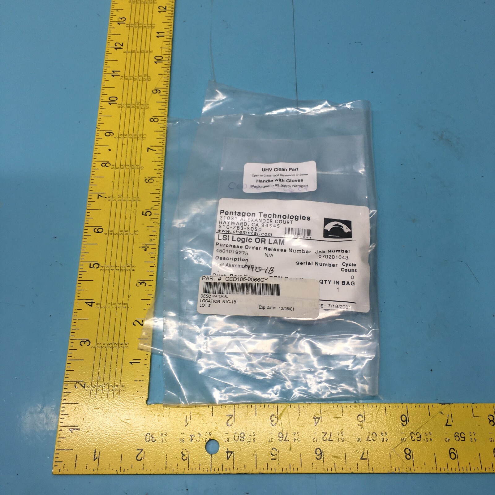 PENTAGON CED106-0066CY HALF ALUMINUM RING, 154126