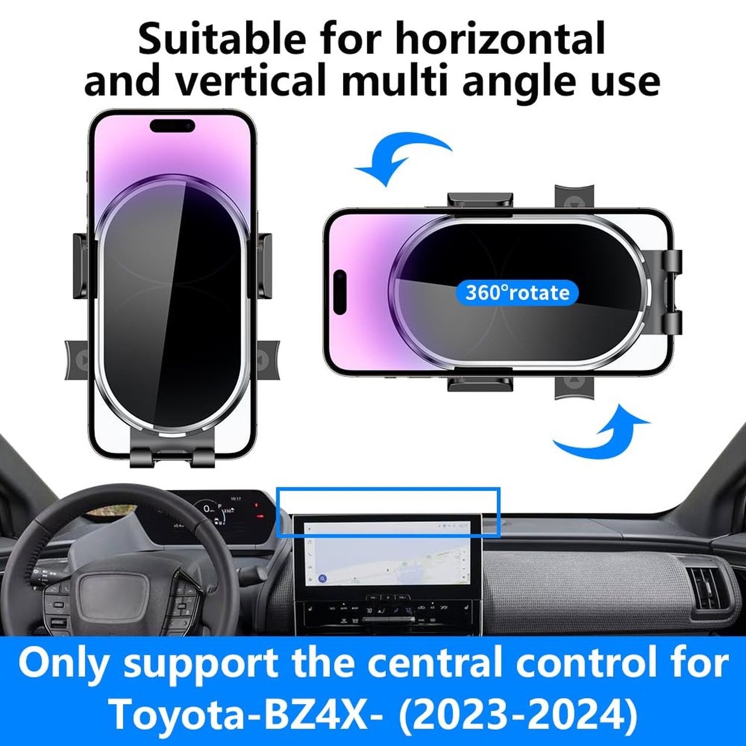 Car Phone Holder For Toyota BZ4X 2023 2024 2025, Subaru Solterra 2023 2024 20…