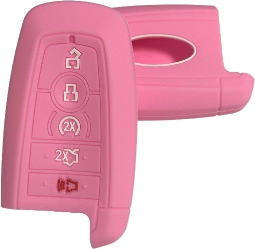 5-Button Remote Key Fob Cover Protector for 2017-2024 HC3T15K601BB Color: Pink