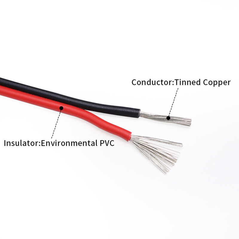 PVC Flexible Electronic Dual Core Wire Tinned Copper Stranded Cable 16 – 30AWG