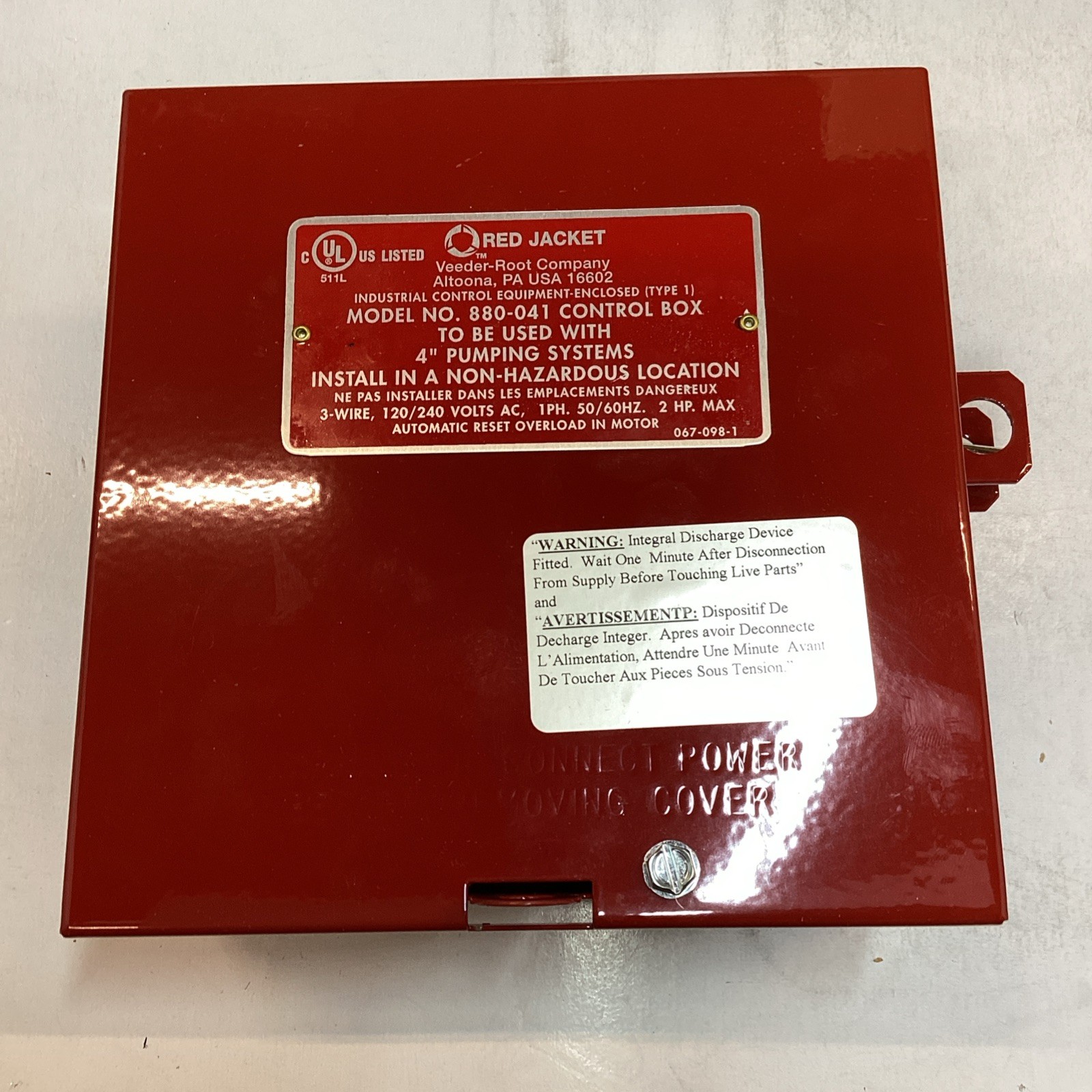 Veeder-Root 00880-041-5 Red Jacket Standard Control Box