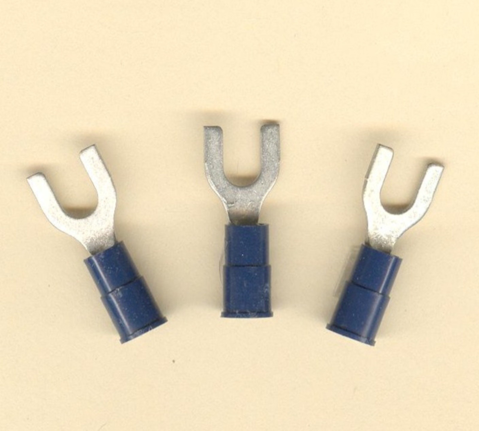 50 BLUE Insulated FORK Spade Terminal Connectors #16-14 Wire AWG #10 Stud MOLEX