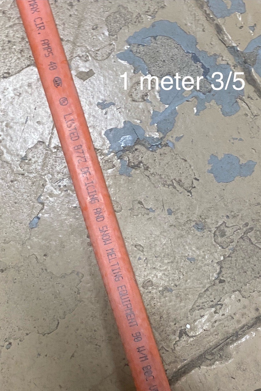RAYCHEM Cable appr 118ft EM2-XR Self Regulating Wire Heating Cable & De-Ice 5/7