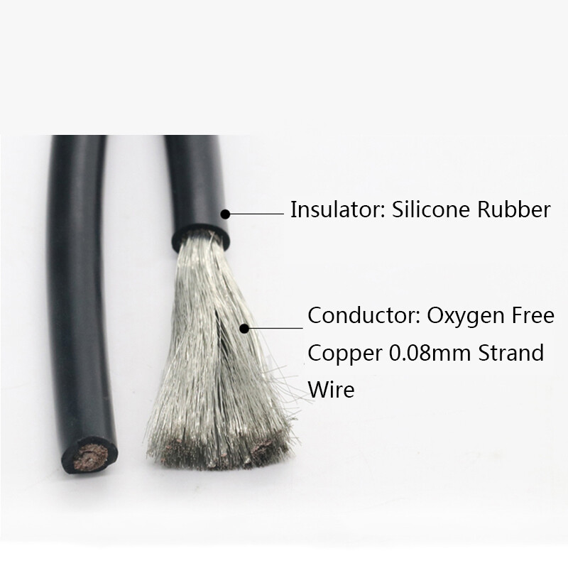 1/5M Flexible Soft Tinned OFC Copper Silicone Wire RC Cable ROHS UL 2AWG – 30AWG