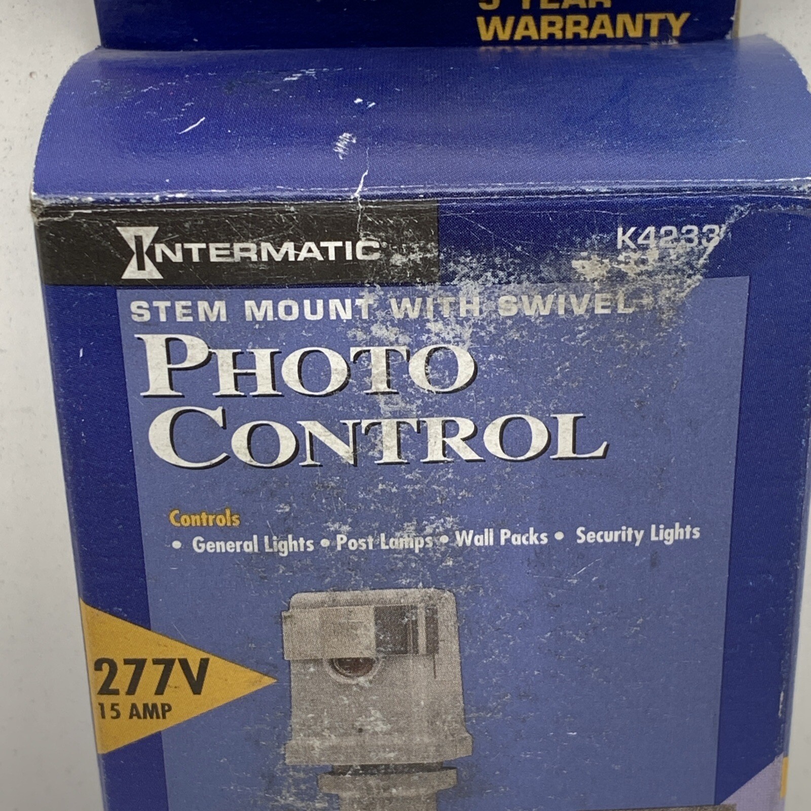 Intermatic K4233 Stem Mount w/Swivel 277V Thermal Photocontrol 277-VOLT ONLY