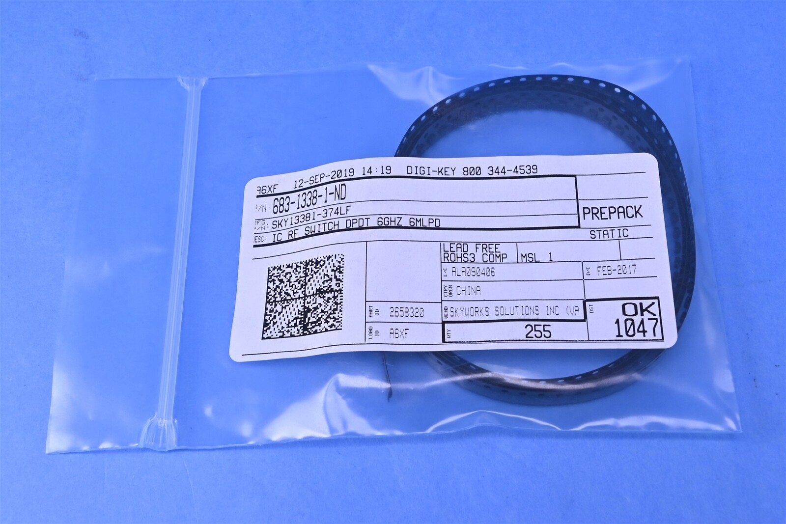 255 Skyworks RF Switch ICs 100MHz-6GHz SMD/SMT 1.8V-5V SKY13381-374LF