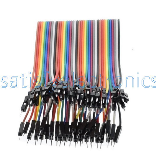 40PCS Dupont wire jumper cables 20cm 2.54MM male to male 1P-1P For Arduino