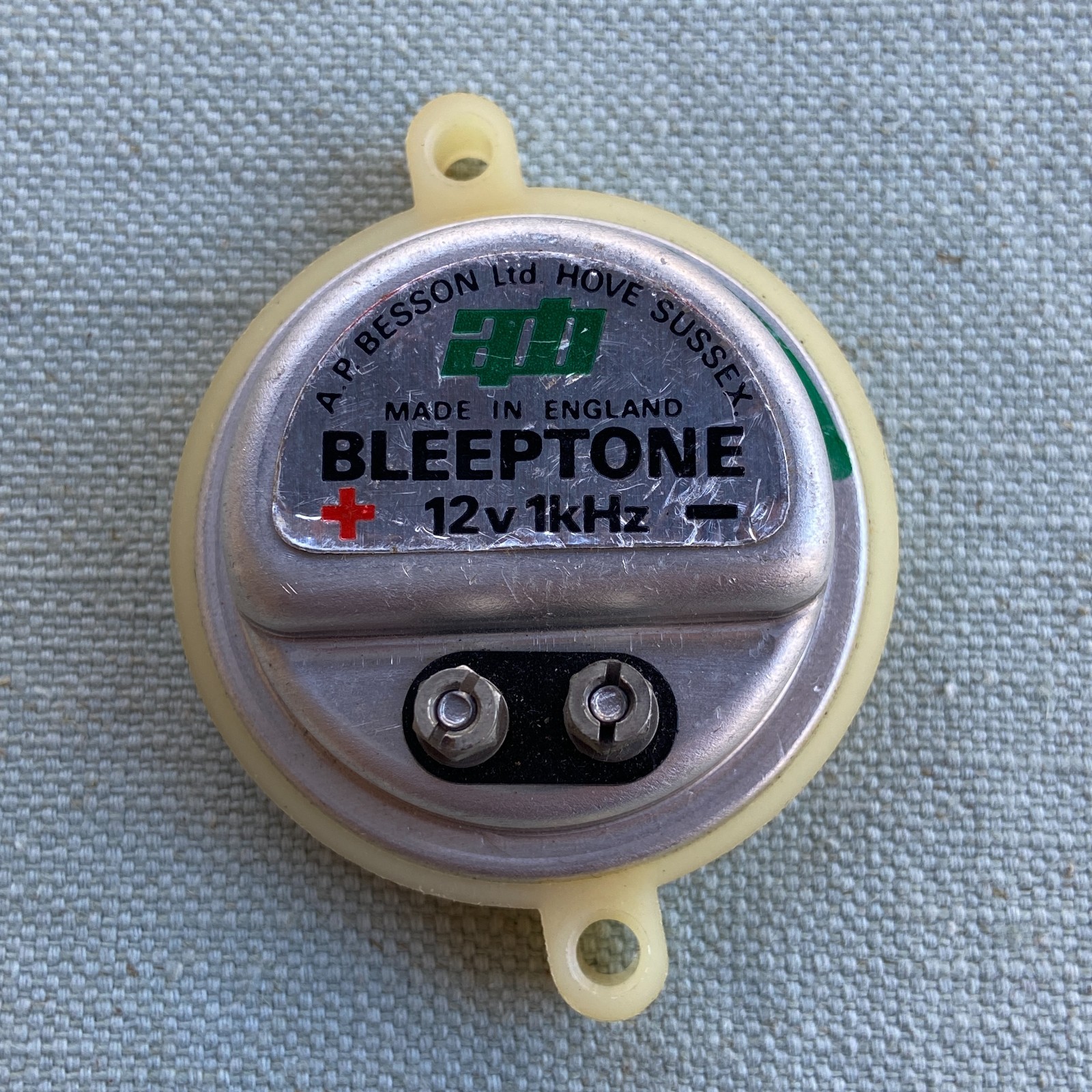 Vintage A.P. Beeson BLEEPTONE 12V Buzzer Alarm Made in England Lot 2 Untested