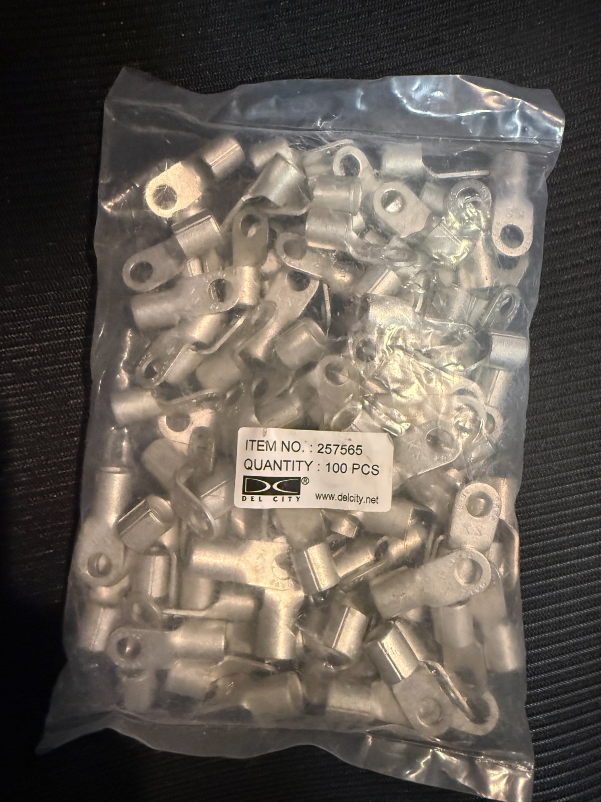 Non-Insulated Copper Tin Plated Ring Terminal, 5/16″ Stud (100 PCS)