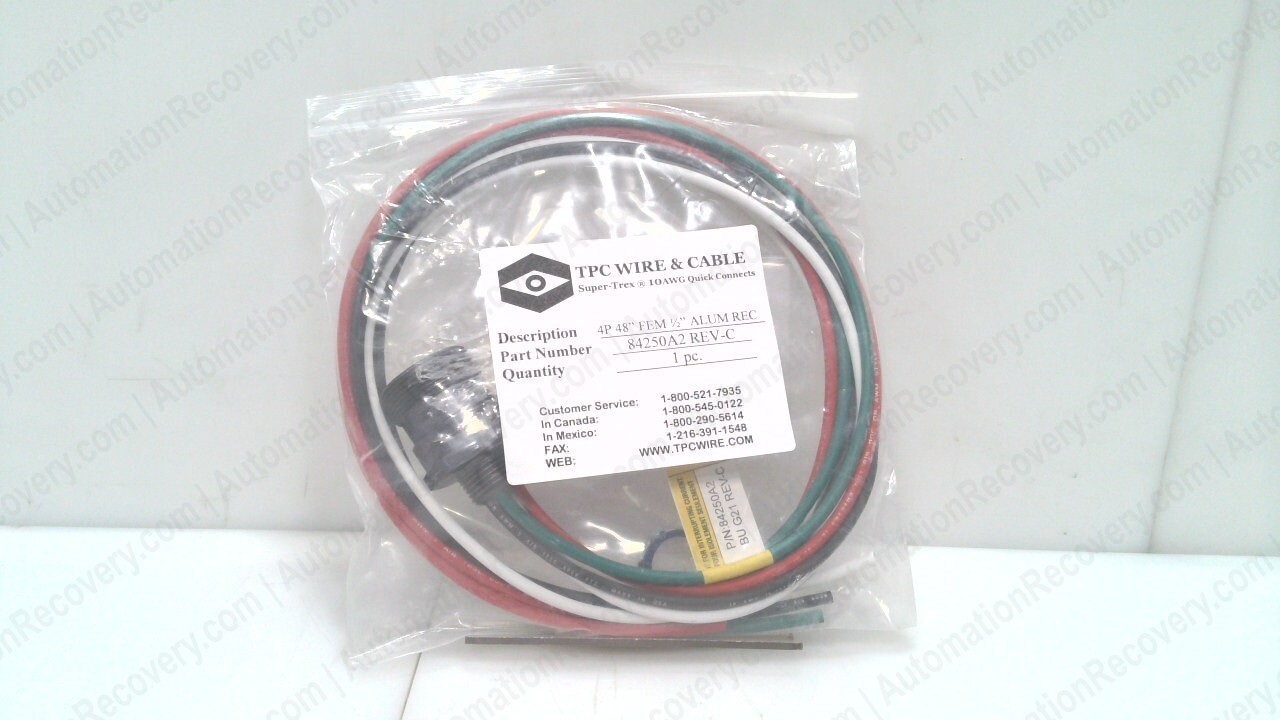 TPC WIRE & CABLE 84250A2 REVISION C, QUICK CONNEX 10 AWG MINI RECEPTAC, #333574