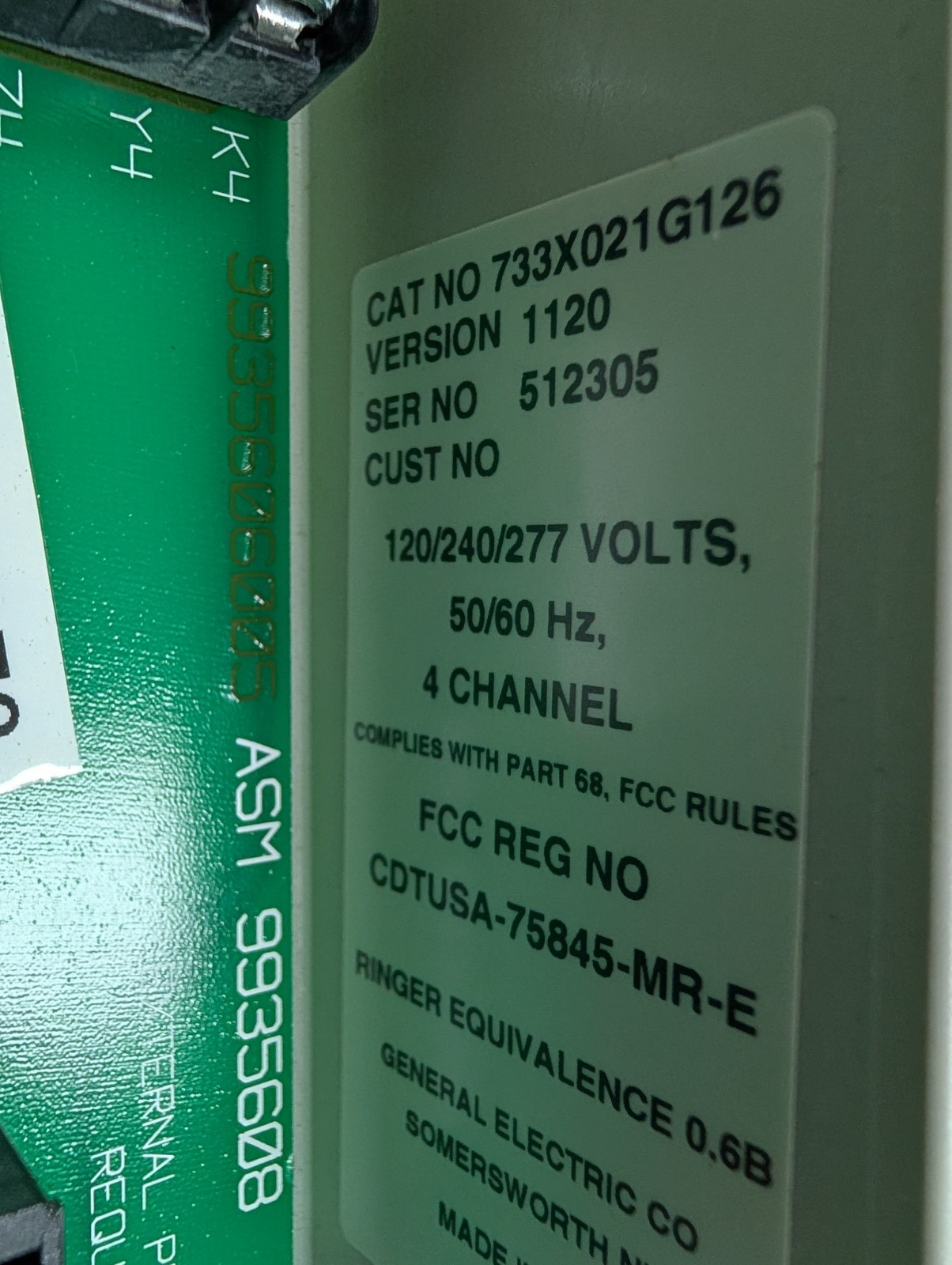 🤪GE GENERAL ELECTRIC ELECTRONIC DEMEND RECORDER DR-87 120/240/277V 733X021G126