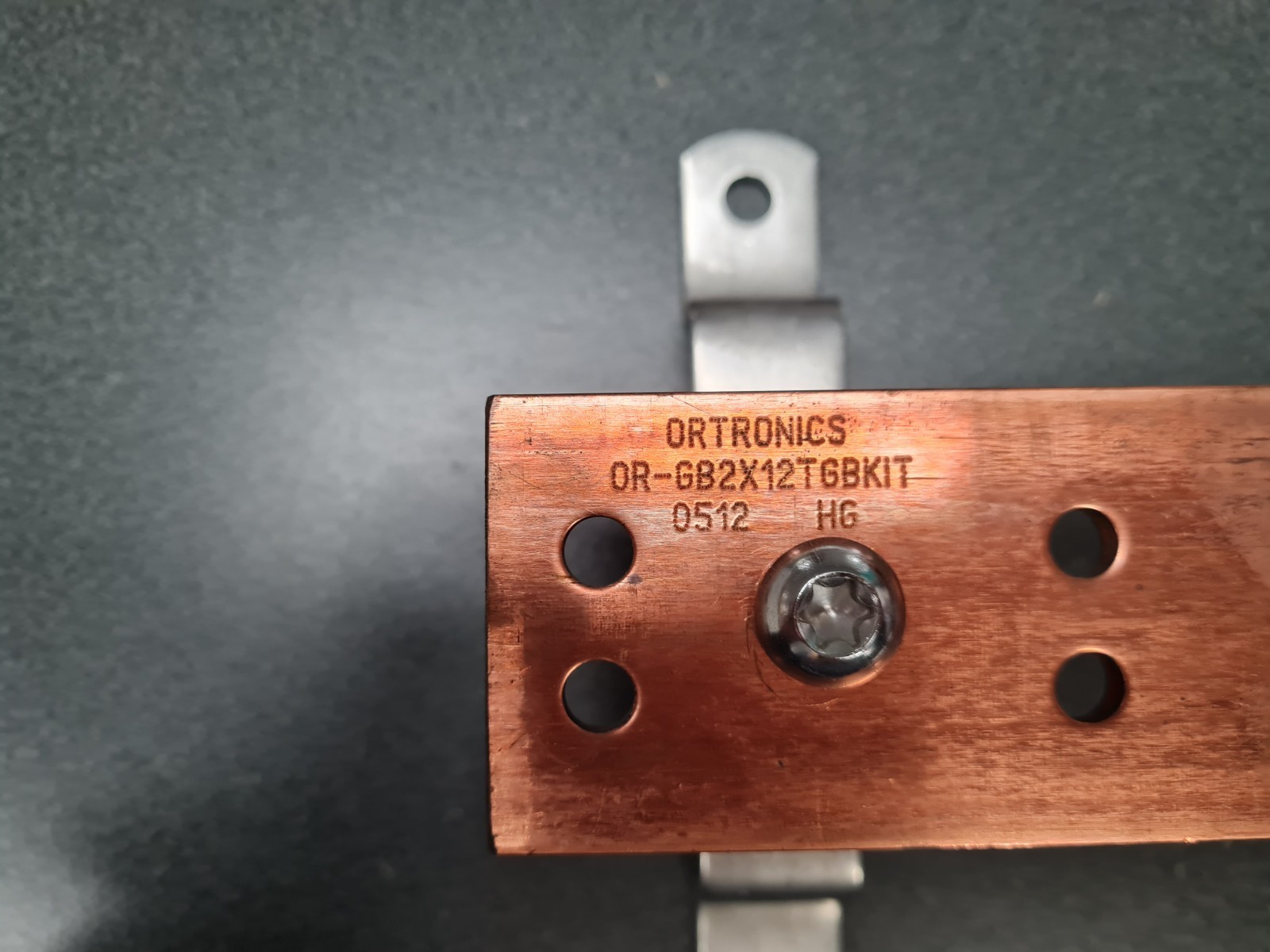 Ortronics GB4X12J 1/4″ Thick Electrolytic Tough Pitch Standard Ground Bar