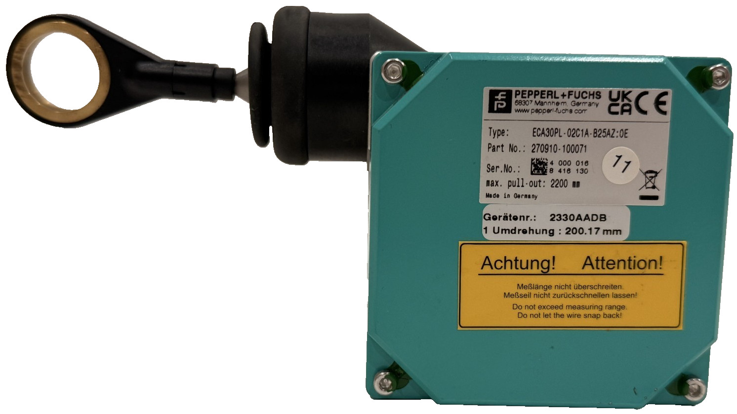 NEW PEPPERL & FUCHS ECA30PL-02C1A-B25AZ:OE ROTARY ENCODER 270910-100071