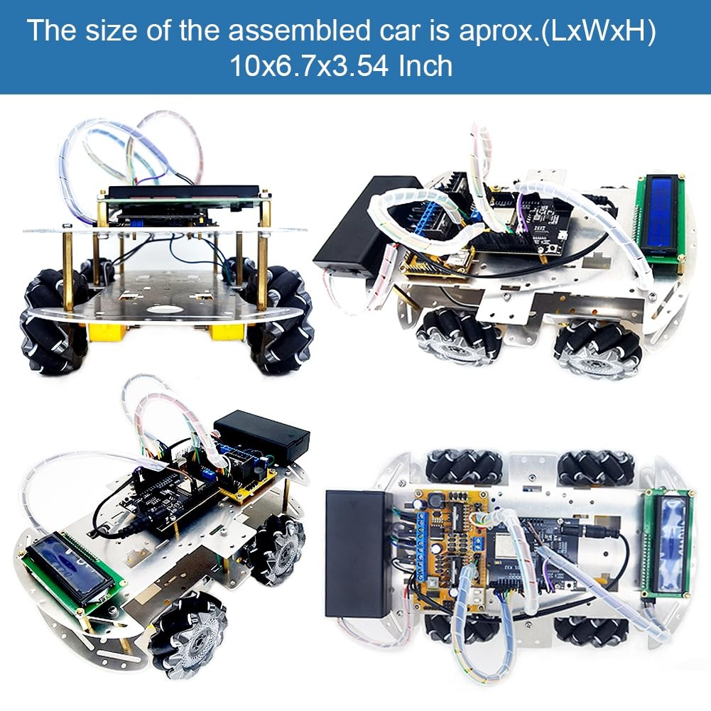 DIY Mecanum Wheel Robot Car Kit 4WD Metal Chassis With Encoder For Arduino