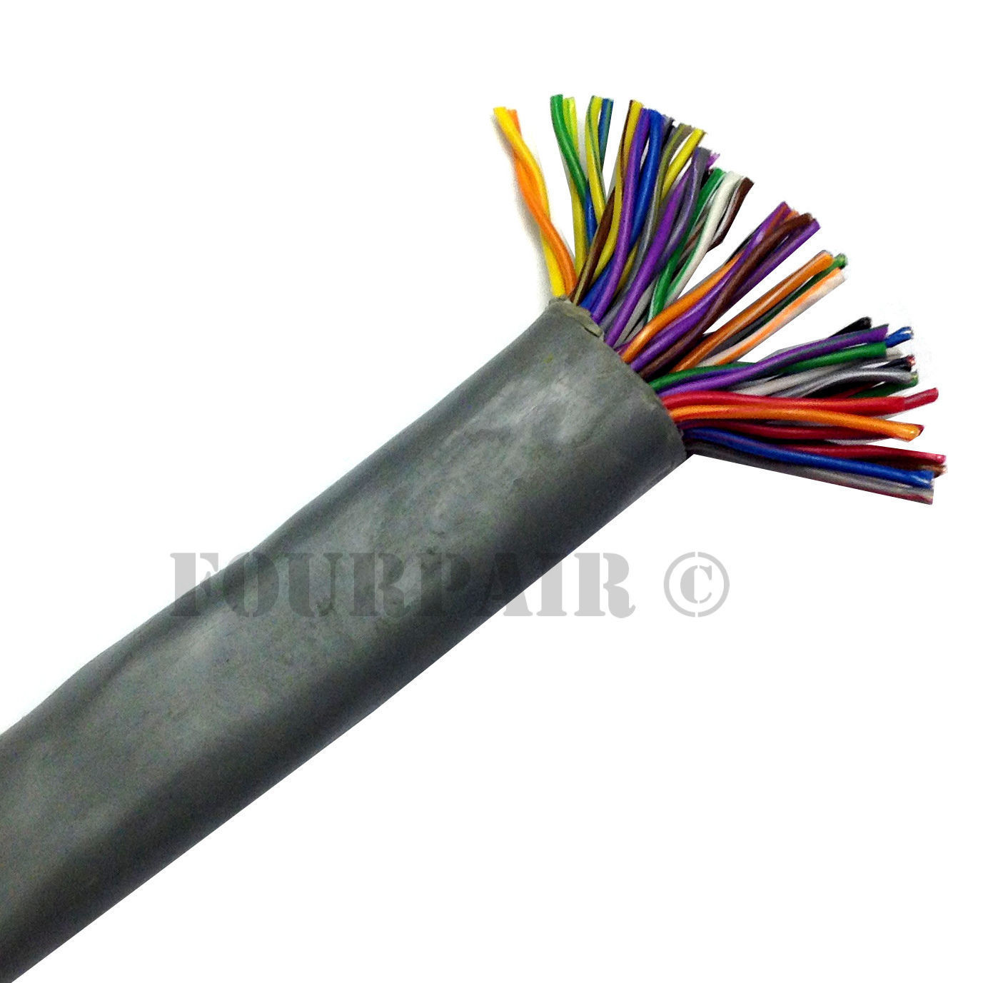 CAT3 Riser CMR 25 Pair 24AWG Bulk Voice Telco Trunk Backbone Cable Gray – 100FT