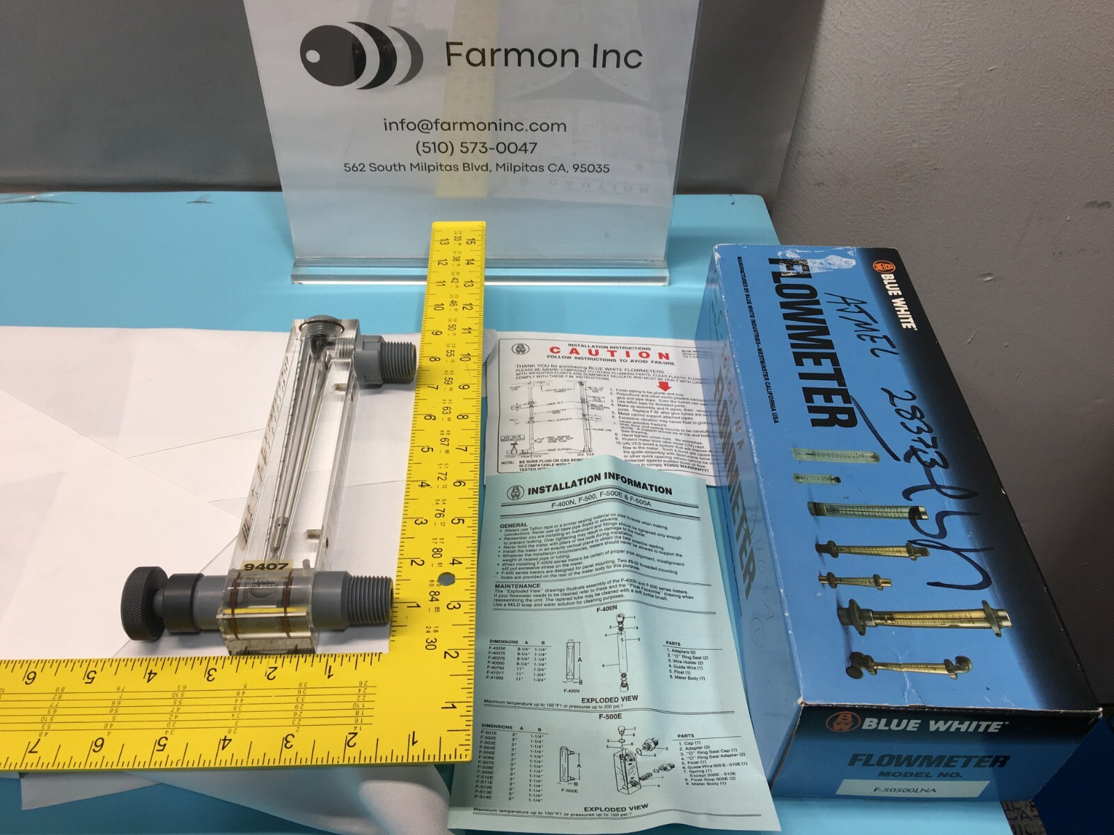 Blue White F-50500LNA Flowmeter, 142360