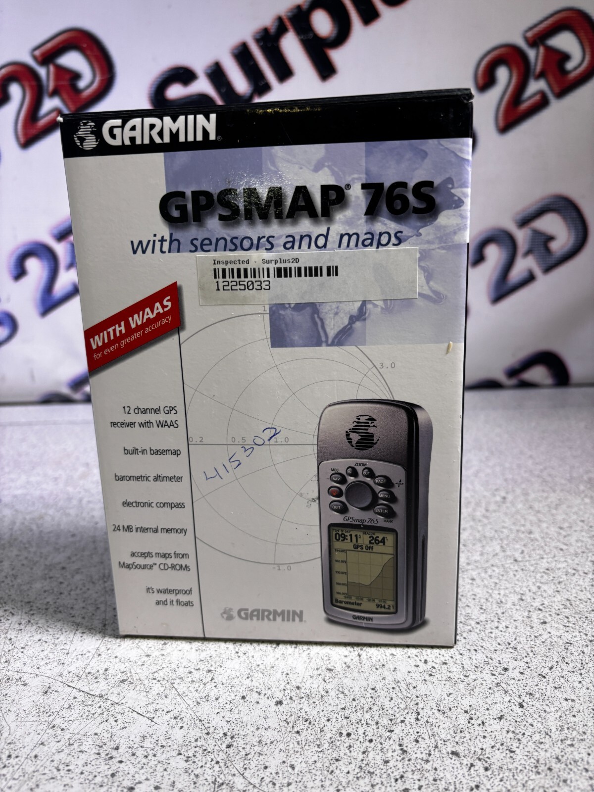 Garmin Gpsmap 76S in original box, 24MB, Waterproof.