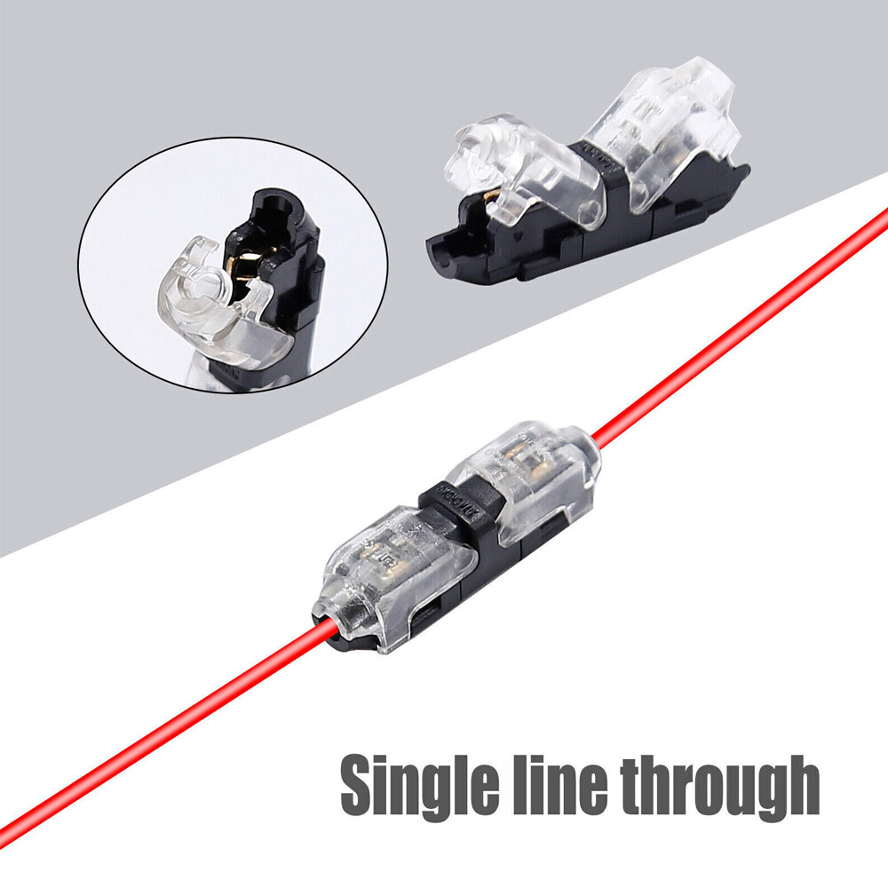 24x Low Voltage Wire Connectors 1Pin 1Way Universal Compact Wire18-22AWG US