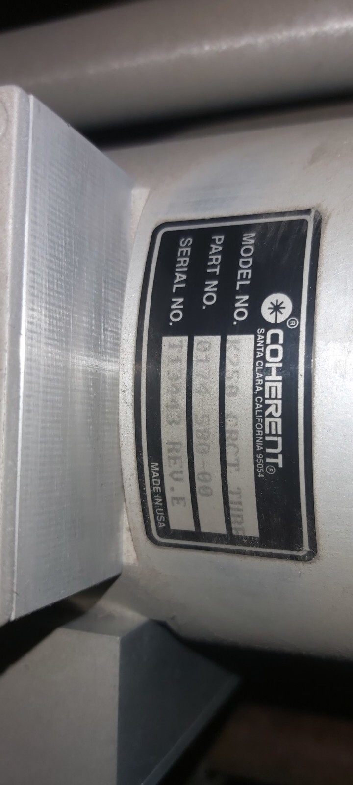 COHERENT K250 CRTD TUBE + D64/84 RF AMP USED LASER 250W