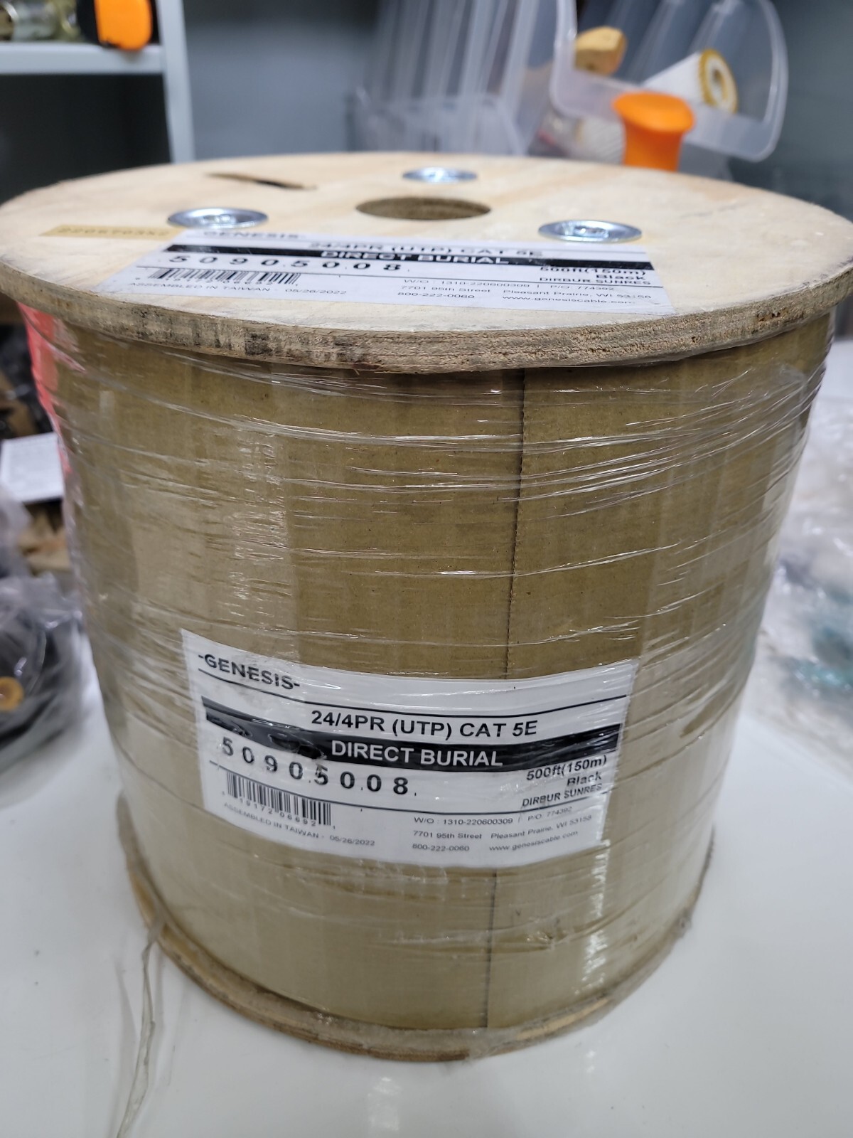 Honeywell Genesis 50905008 24/4 C5E Underground Comm Cable 500′ Roll New