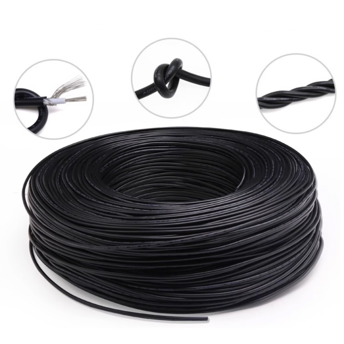 10/12/14~28 AWG Single Core Cable tinned copper Stranded Audio Wire OD 2.3-6.1mm