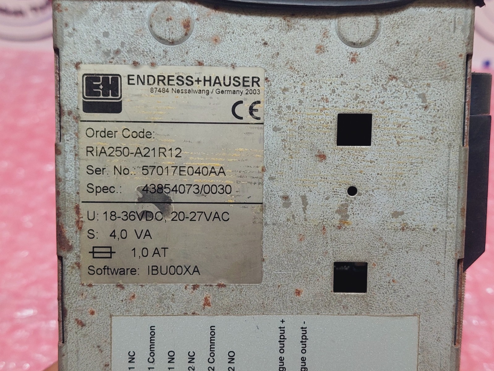 Endress + Hauser RIA250-A21R12 Process Indicator Controller RIA 250