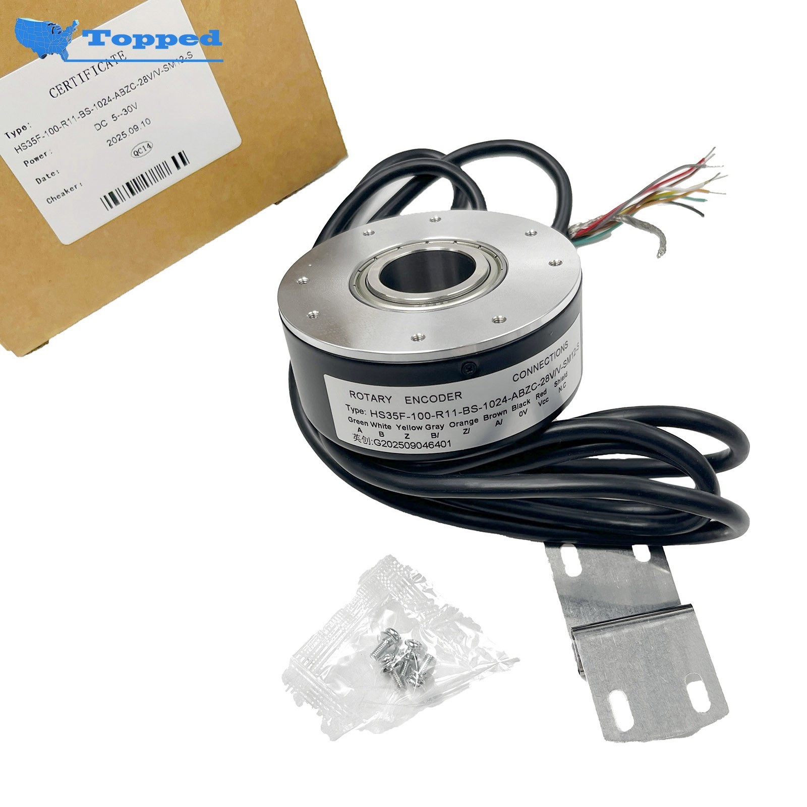 1pc New Encoder HS35F-100-R11-BS-1024-ABZC-28V/V-SM12-S