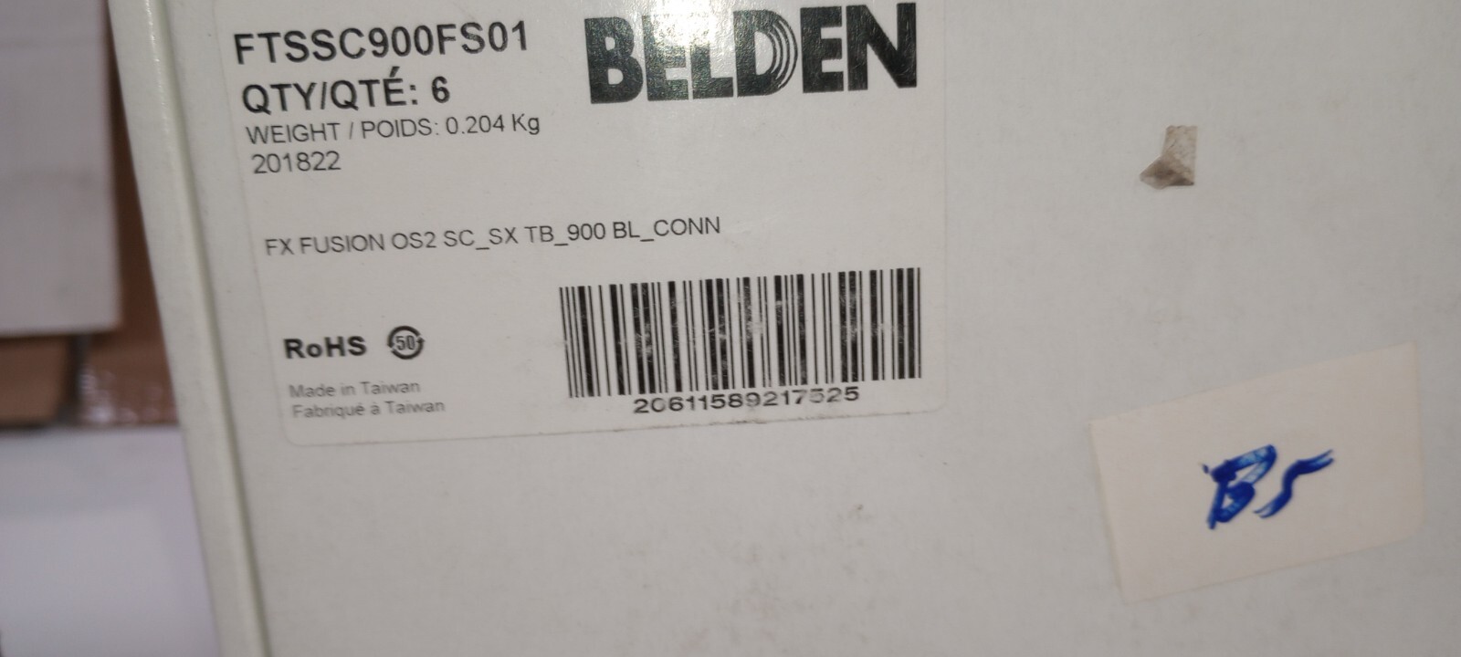 BELDEN FTSSC900FS01 BOX OF 6, FX FUSION SLICE ON CONNECTOR, NEW