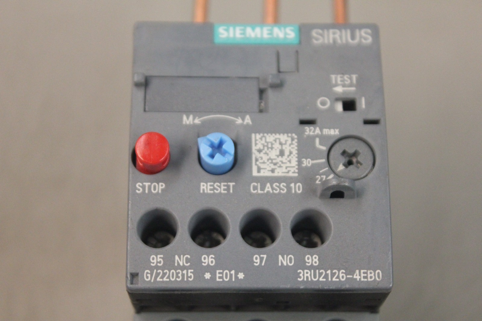 SIEMENS SIRIUS 3RU2126-4EB0 OVERLOAD RELAY