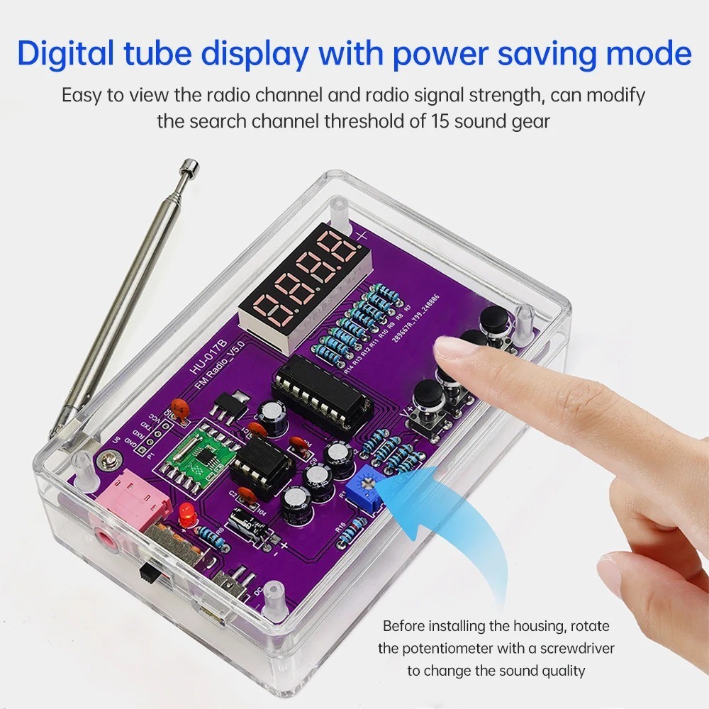 FM Radio Kit Soldering Practice Kit for Beginner STEM Educational Training Kit