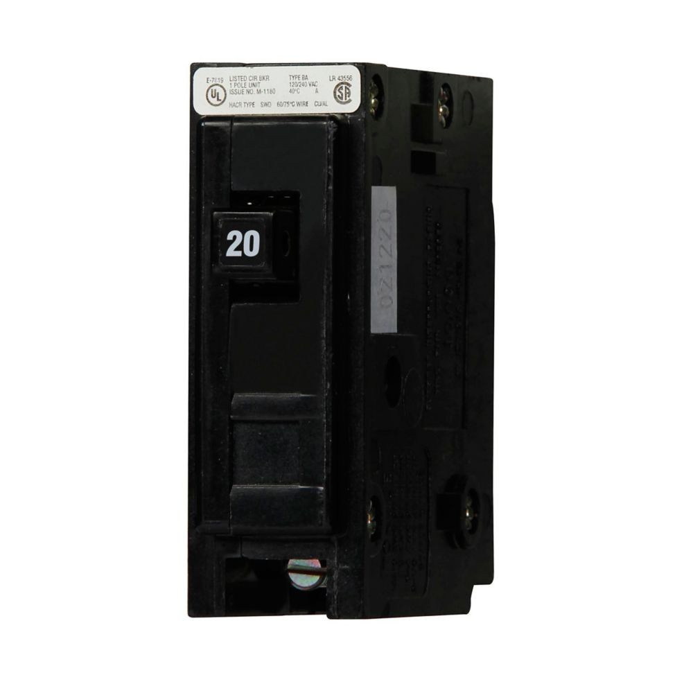 NIB – Eaton – BAB1020 24pcs – Thermal Magnetic Circuit Breaker, 20A, Single-Pole