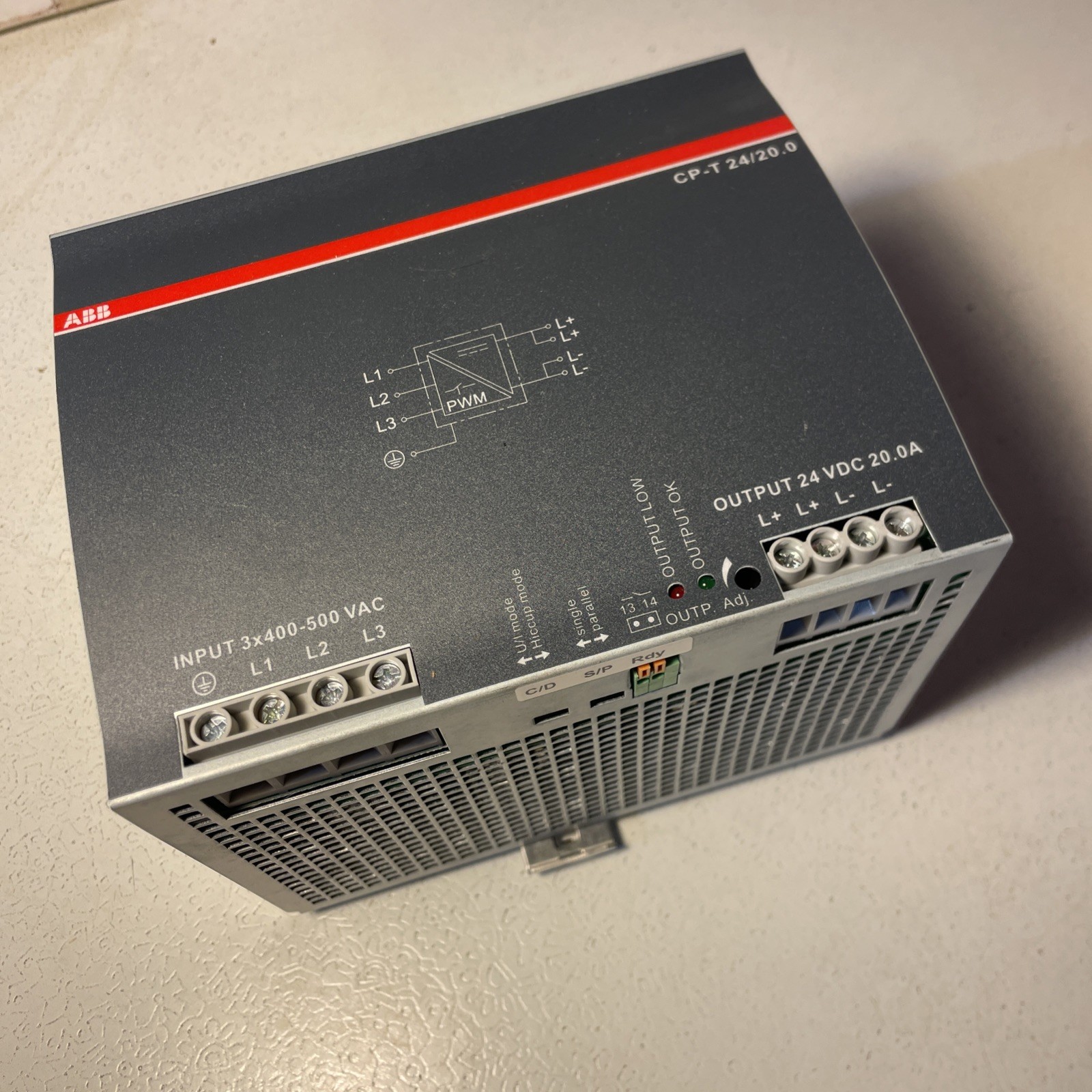 *new* 1SVR427056R0000 ABB CP-T 24/20.0 3PH-480VAC-24VDC 20A 480W POWER SUPPLY