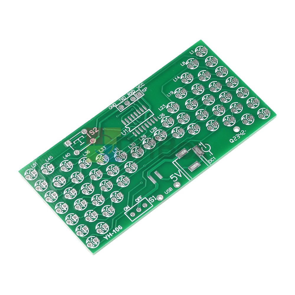 Electronic Hourglass DIY Kit Funny Practice Soldering Kit w/ LED DC Power Cable