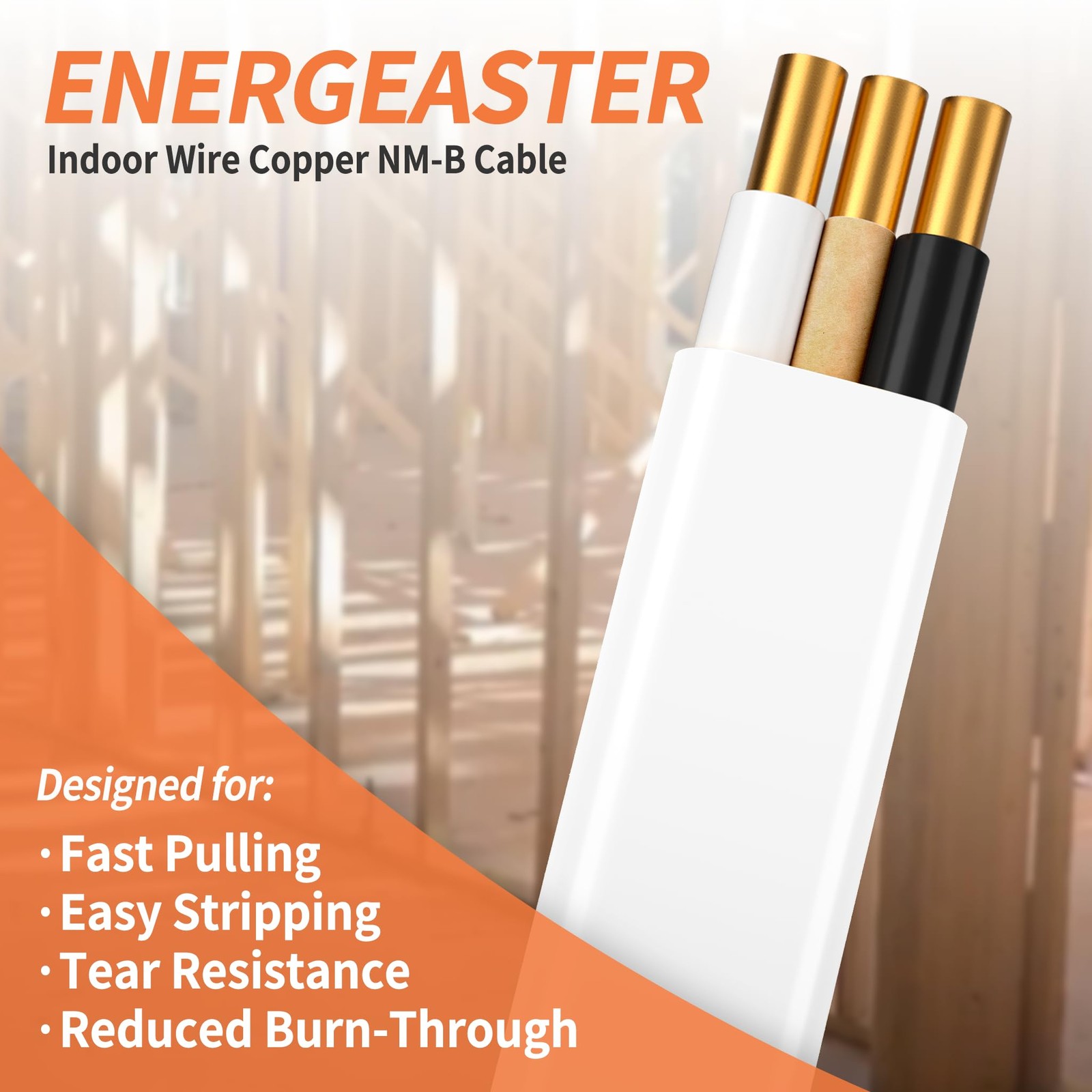 Solid Indoor NMBC Cable, 14/2 W/G, 30.5m Coil, Electrical D…