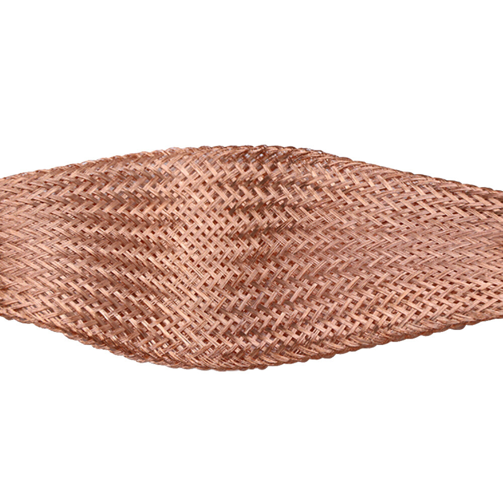 2-28mm Braided Ground Strap Copper Flat Braid Shielding Sleeve SingleWire 0.12mm