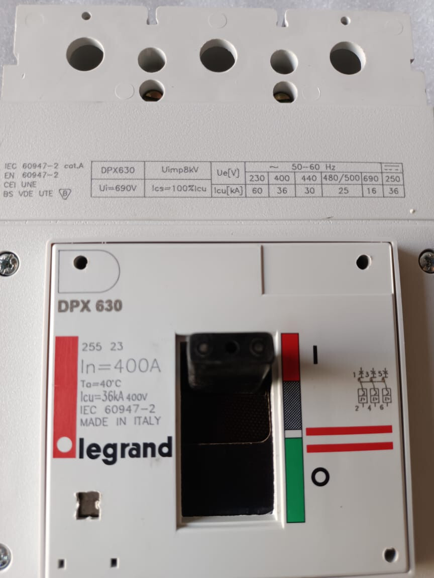 400A MCCB LEGRAND DPX 630 400AMP CIRCUIT BREKER 400AMP 3POLE 30KA AT 440V