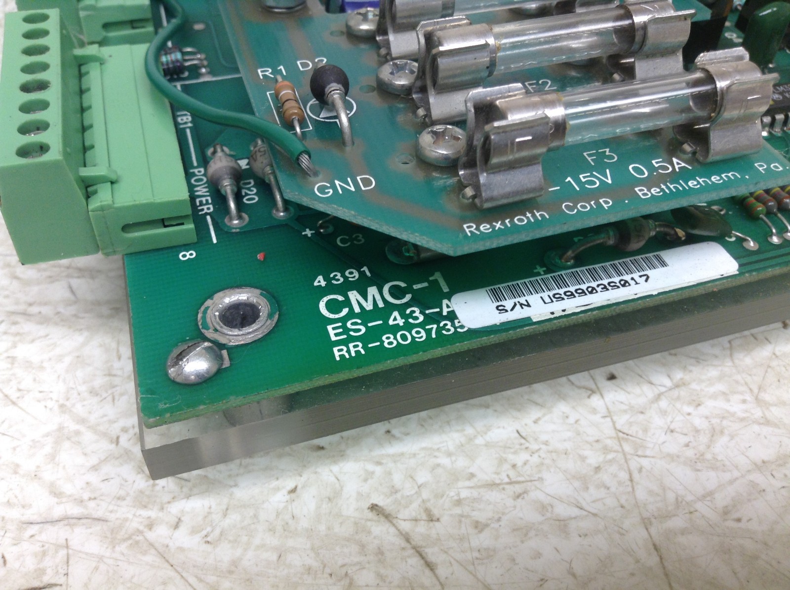 Rexroth CMC-1 0609 Rev 3A Circuit Board ES-43-A CMR-1 2900 Rev 0 HAF-1 RR-809735