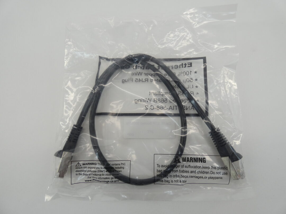 *Lot of 2* Ethernet Patch Cable 2FT Cat.5E STP Boosted 350MHz – NEW Surplus!