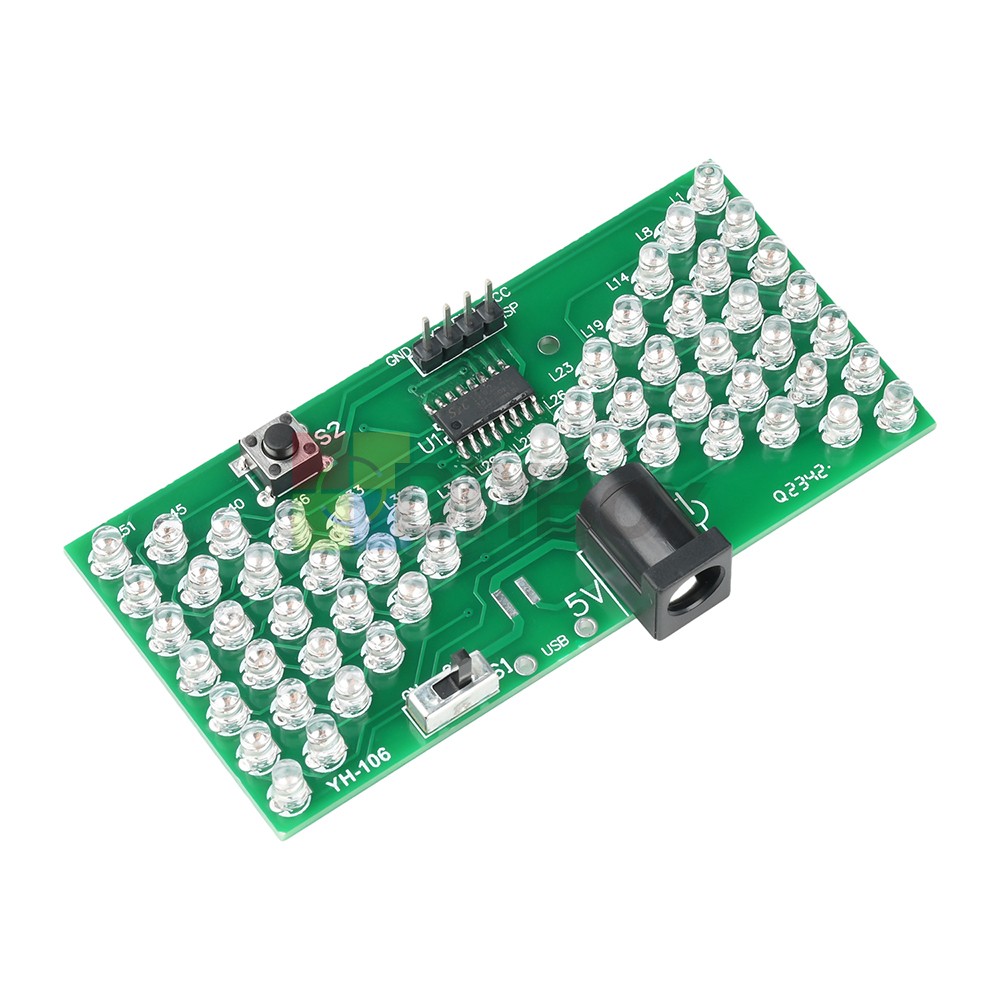 Electronic Hourglass DIY Kit Funny Practice Soldering Kit w/ LED DC Power Cable
