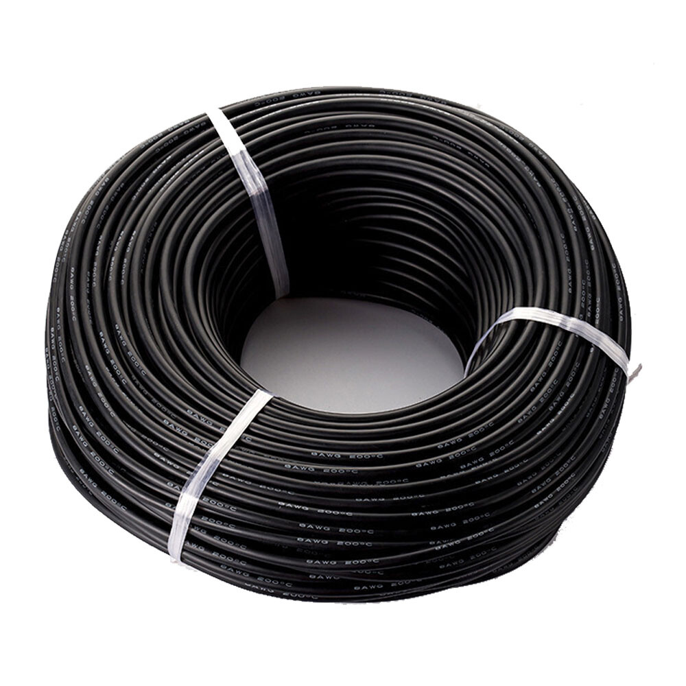 8AWG-30AWG Flexible Silicone Wire Insulation Tinned Copper Cable Black Red Line