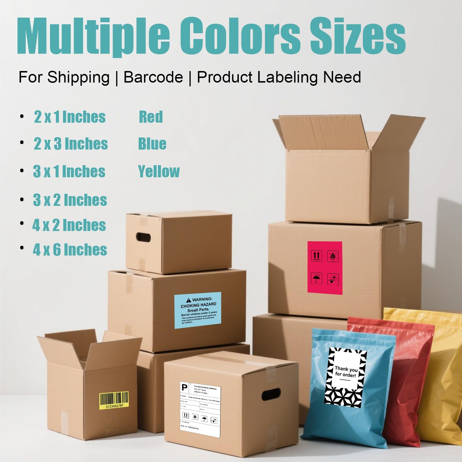 Industrial Thermal Transfer Labels, 4 x 3 Inches, 3 Inch Core, 1,800 Labels/R…