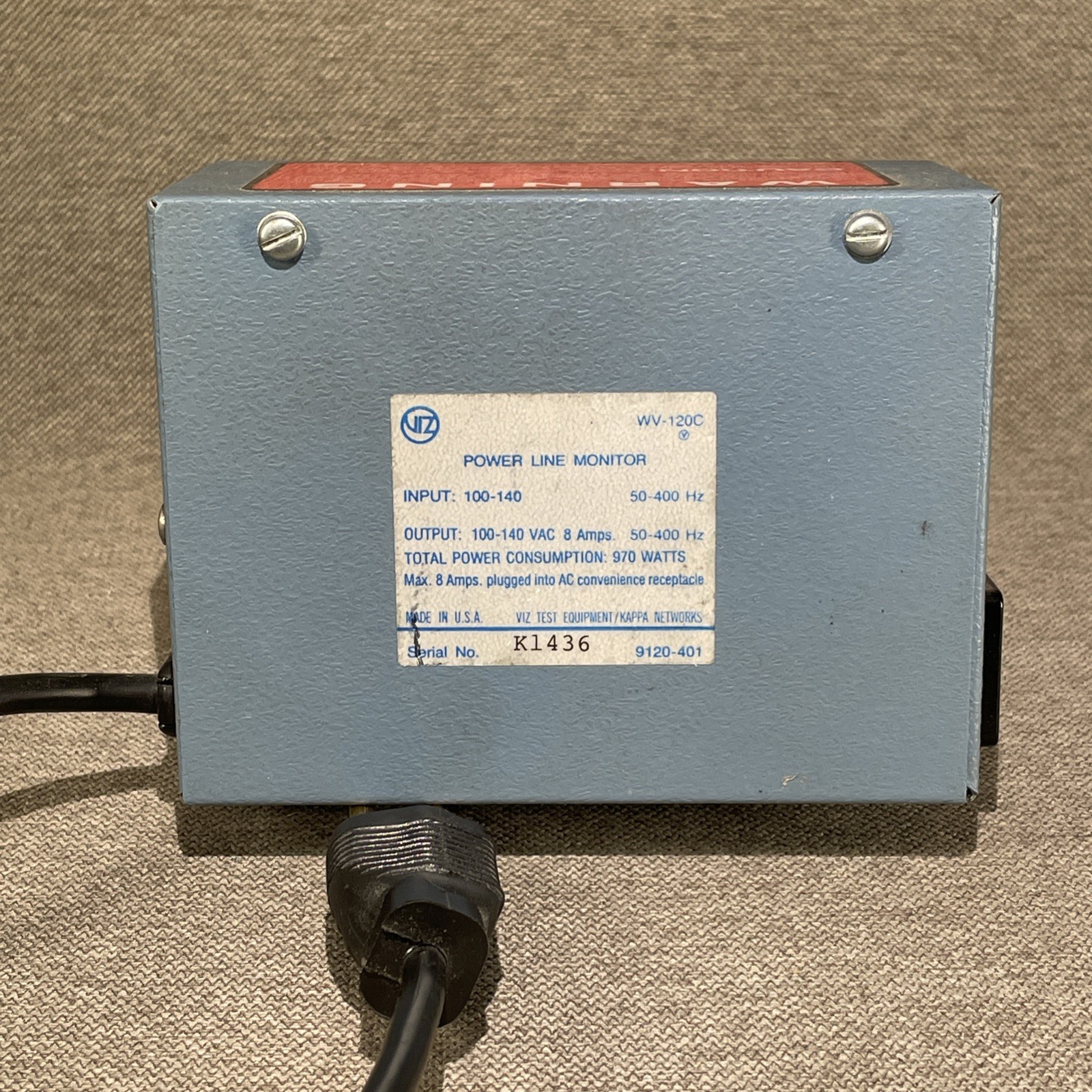 VIZ Test Equipment – VIZ AC RMS Voltage Power Line Monitor Meter VW-120C