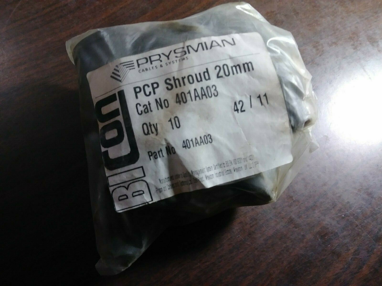 PRYSMIAN BICON 401AA03 PCP SHROUD CABLE GLANDS 20 MM NEW IN BAG LOT OF 6