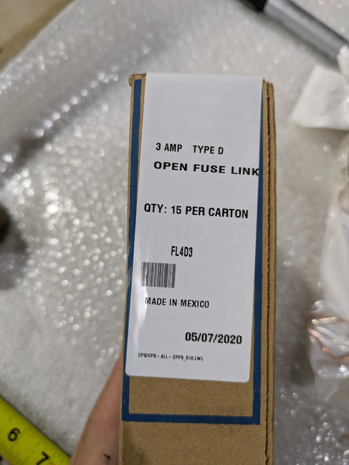 Eaton Cooper FL4D3 Fuse Link 3A 15kV Type D Slow Acting Distribution Cutout